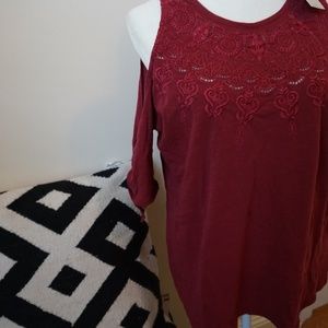 Lucky Brand Cold Shoulder Blouse